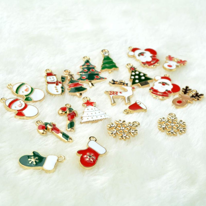 Bskifnn 60pcs Charms for Jewelry Making Christmas DIY Craft Supplies for Necklace Bracelet Making Clothes Earring and More - Image 3